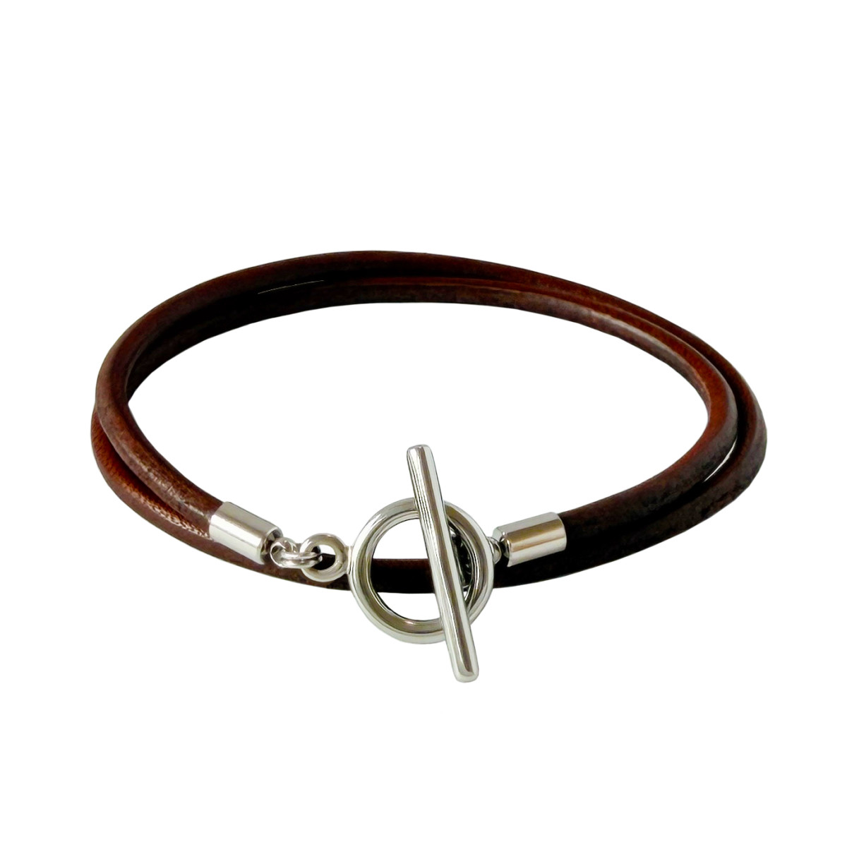 Mantel Leather Bracelet   Dark Brown
