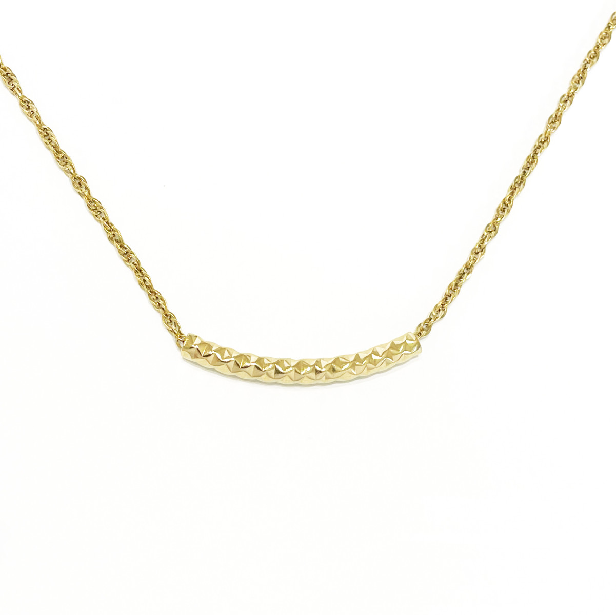 Spiral Chain Design Tube Necklace