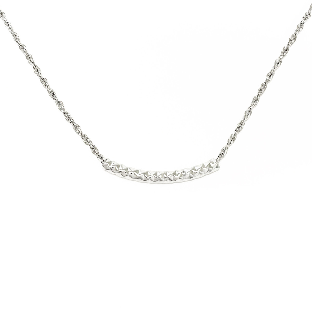 Spiral Chain Design Tube Necklace
