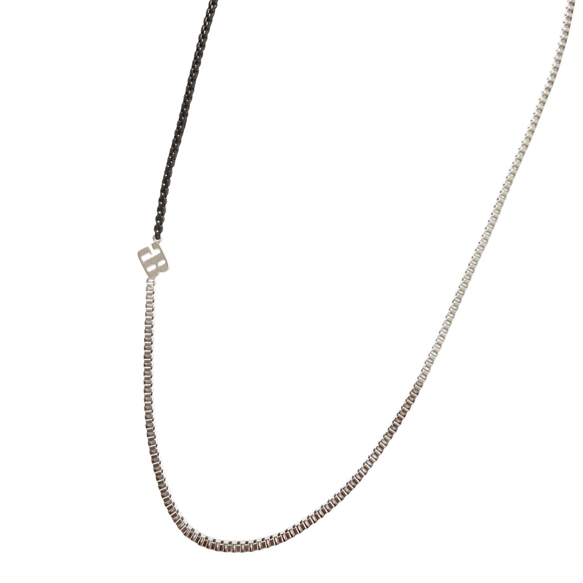 Mixed Chain Necklace   Black